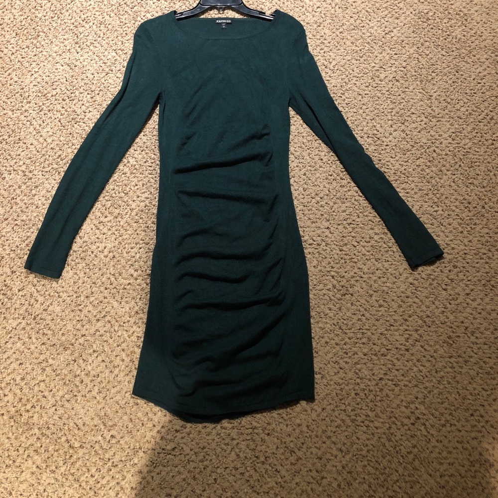 Dress small express sweater ruched